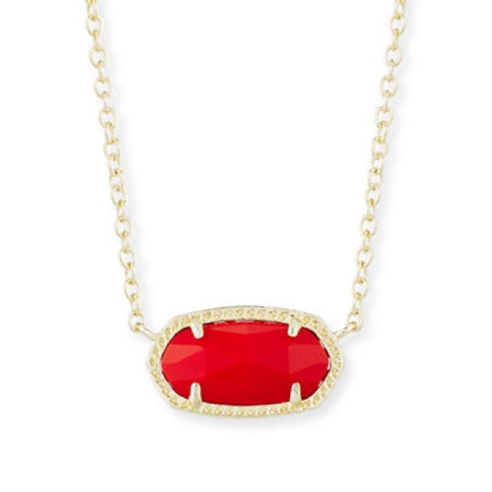 Kendra Scott red Elisa pendant necklace